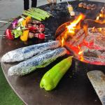 ISO9001 Corten Steel BBQ Grill 500mm Steel Fire Pit BBQ Rusty Red