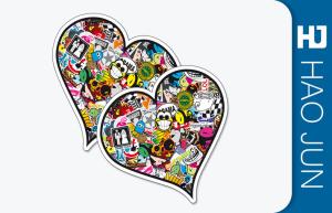 Wholesale Shape Custom Adhesive Stickers / Custom Die Cut Stickers Coating Paper Materials from china suppliers