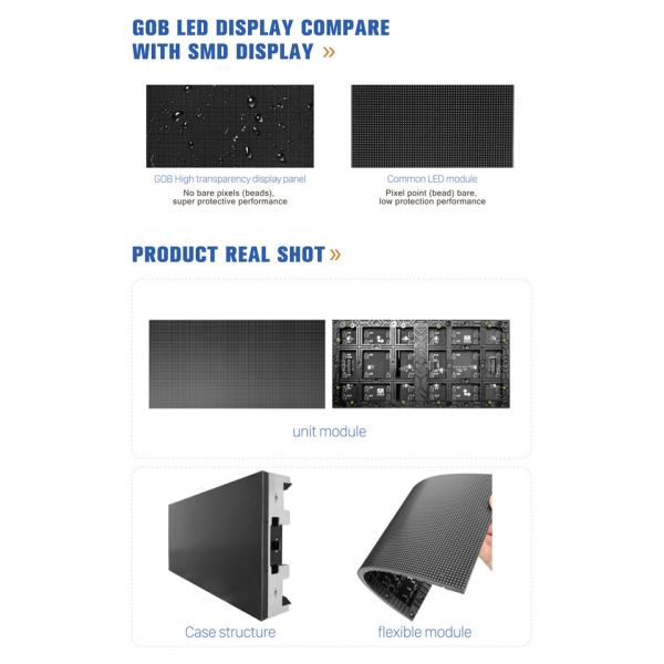 Narrow Pixel Pitch Led Display P1.2 16 Bits Anti Collision Moisture Proof