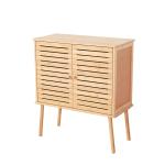ODM Double Shutter Bamboo Kitchen Storage Cabinet Modern