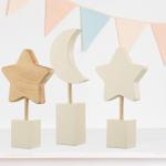 Wooden Nursery Shelf Decor Boho Nursery Decor Set Bohemian Baby Decor for