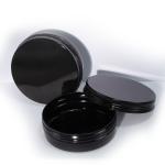 100ml 100g Round Flat Shape Black Color Professional Aluminum Container for