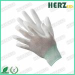 Electronic Workshop ESD Safe Gloves , Anti Static Work Gloves PU Finger Tip