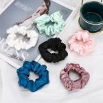 60 Pack Oversize 3.5cm Satin Silk Scrunchies Luxury Plain Dyed