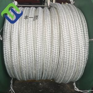 China 64mm White Nylon Rope Double Braided Marine Rope For Mooring Boats on sale
