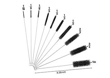 Antistatic Nylon Pipe Brushes Beaker Cleaning Tube Brushes for Small Pipe