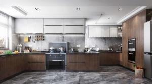 Wholesale Typical Shaker Door Flat Pack Kitchen Cabinets With Overhang Island Design from china suppliers