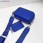 Custom Logo Men's Leather Sling Bag PU Leather Square Box Shape Purses Stylish