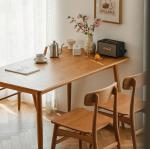 Sturdy Style Modern Simple Design American Walnut Color Solid Wood Dinning Table