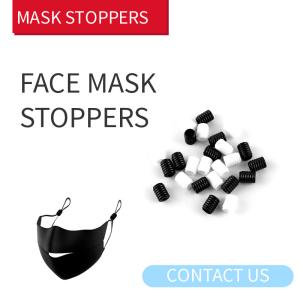 Wholesale Flat Plastic Cord Stopper For Face Mask , Spring Loaded Cord Lock 9mm Size from china suppliers