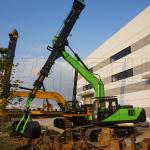 Clamshell Grab Excavator Telescopic Arm Boom Convenient For Stereo Space