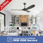 60-inch Solid Wood Blades Smart Adjustable Wind Speed Ceiling Fan for Customized