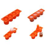 Set Of 4 Small Silicone Mini Ice Cube Tray , Cool Ice Trays For Soft Drinks