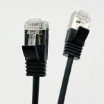 0.5m - 20m Black RJ45 Ethernet Cable Round Cat7 Patch Cable Customized