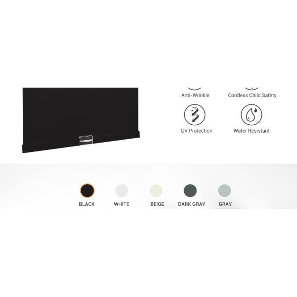Blackout 3m Width Blackout Roller Shade Blinds Fabric Flame Retardant UV Proof Waterproof