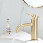 Standard Size Stainless Steel Basin Faucet With Hot Cold Water