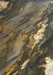 Golden Brocade Marble Stone Slab Big Tile Custom Size For Stair / Countertop
