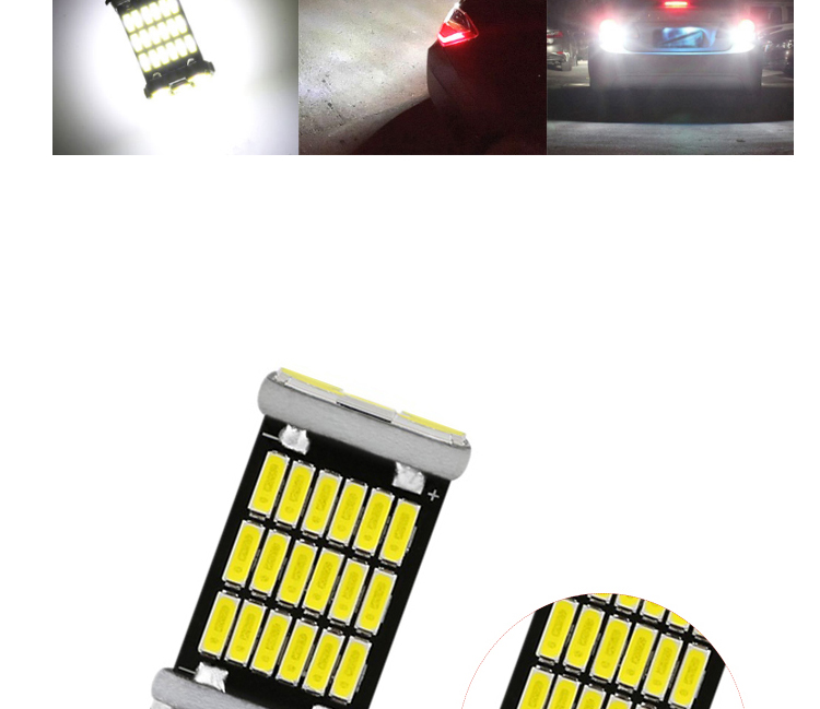 Universal Car Led Tail Light And Turn Signal bulbT15 4014 45smd 12-24V