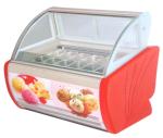 Portable Ice Cream Cooler With Curved Glass , -18 Degree Display Freezer 10 Pans