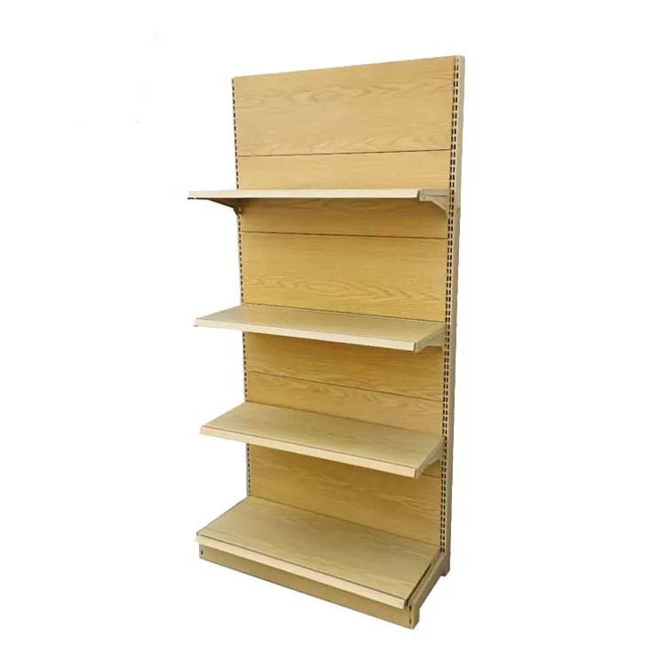 Xingye Factory Custom Size wood grain color room shop shelves gondole et presentoird supermarket shelves
