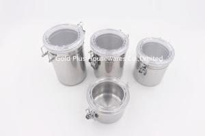 Wholesale Airtight Stainless Steel Canister With Clamp Refrigerator Storage Container from china suppliers