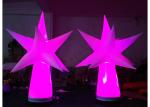 Star Shape Inflatable Led Light , Inflatable Column For Outdoor Event Decoration