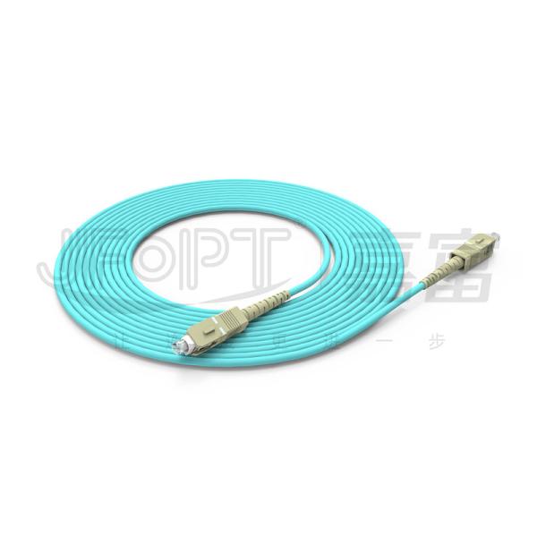 SC to SC MM Fiber Optic Patch Cord LSZH APC Fiber Connector ROHS Standard 10M