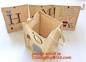 Wholesale jute fabric storage basket with cotton rope handle,hot sale extra large baskets kids rope storage baskets with handles from china suppliers