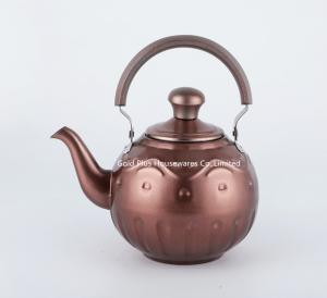 Wholesale 1L,1.5L,2L Best selling pink color whistling kettle with filter stainless steel new design tea coffee pot with infuser from china suppliers