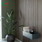 SGS Interior Vertical Wood Slat Wall Durable Soundproof For Studio