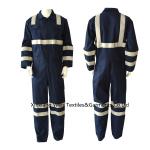 Navy Blue High Visibility Reflective Industry Workwear Coverall / Men Women FR
