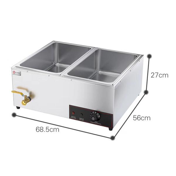 Commercial Electric Buffet Hot Soup Food Warmer Silver Capacity Optional