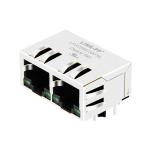 LPJG26973AFNL 100/1000 Base-T 1X2 Port Tab Down Green/Green Led RJ45 Connector