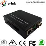 1310nm 1550nm 802.3at PoE Media Converter 2xRJ45 1xSFP Connector
