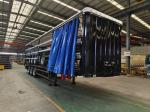 Steel Tri Axle Side Curtain Semi Trailers With Jost E100 Landing Gear And