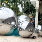 Shiny Reflective Giant Inflatable Mirror Balloon Gold Silver Color 40cm 50cm