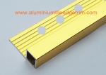 High Gloss Polished Gold Aluminium Square Edge Ceramic Tile Trim 10mm x 2m