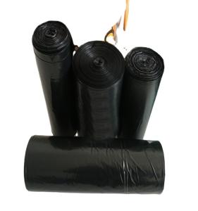 Wholesale 5-100 mic Thickness Certificate ok compost Recycled Black Bags in Roll for Garbage from china suppliers