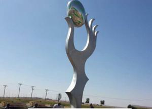 Wholesale Large Stainless Steel Sculpture , Decoration Metal Sculpture Artists Outdoor from china suppliers