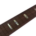 Satin Finish Rosewood Fret Board Arycle Inlaided With Hexagon Shell Fret Markers