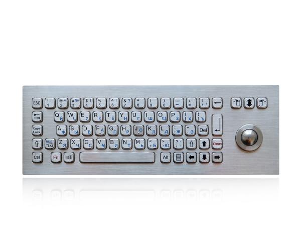 IP65 dustproof long stroke industrial metal keyboard with 3 mouse buttons
