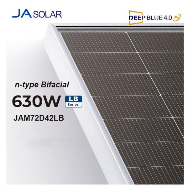 JA Solar JAM72D42 LB 610 615 620 625 630 635 Watts Bifacial Double Glass N type