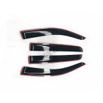 Window Rain Guard Vent Visor For Ford Ranger 2022 Black Acrylic Plastic