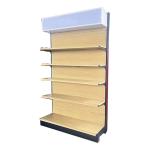 Wooden Color Convenience Gondola Retail Shelving Store Shelf