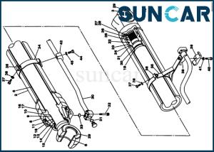 Wholesale LZ00440 Boom Cylinder Seal Kit CASE CX460 Excavator Inner Parts Hydraulic cylinder Repair Kit from china suppliers