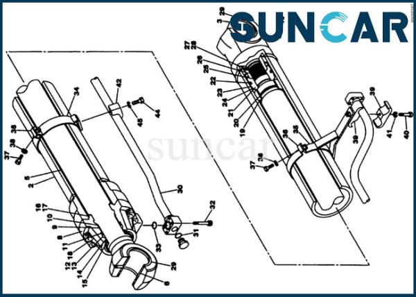 LZ00440 Boom Cylinder Seal Kit CASE CX460 Excavator Inner Parts Hydraulic