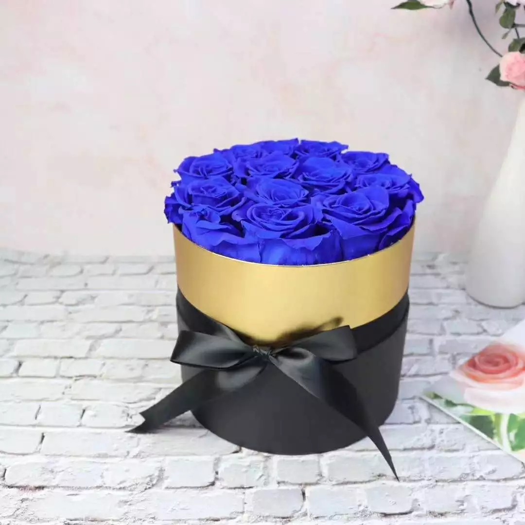 Valentine's day Christmas preserved fresh flower gifts wholesale preserved rose gift box holding bucket