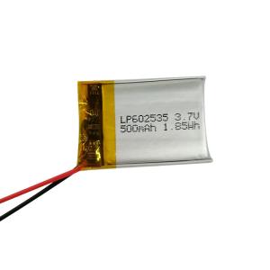 Wholesale LP602535 3.7V 500mAh Lithium Polymer Battery with IEC62133 Certification and Contant Discharge Current 1C from china suppliers