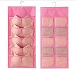 BRA AND UNDERWEAR HANGING STORAGE ORGANIZER MESH POCKETS DUAL SIDED WALL SHELVES