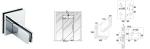Glass Patch Fitting A-085, Material aluminium, steel, stainless steel, finishing